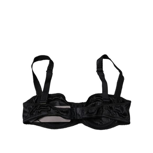 Dolce & Gabbana Black Silk Stretch Balconette Brassiere Women's Underwear - Picture 3 of 4